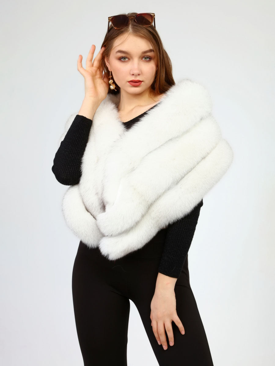 MOSSY Fox Fur Shawl