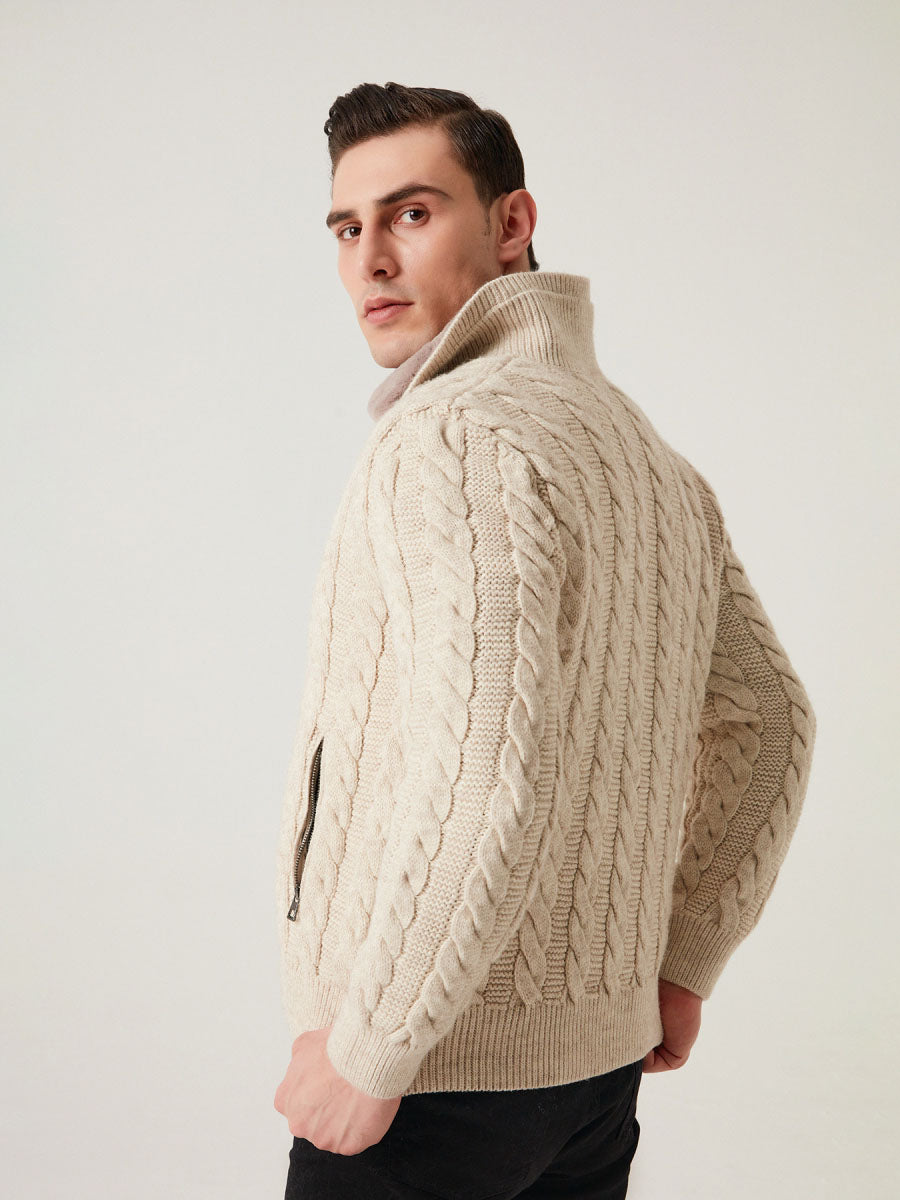 BRAID Rex Rabbit Fur Men's Wool Knitwear Vest